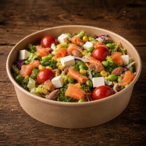 Salat med laks