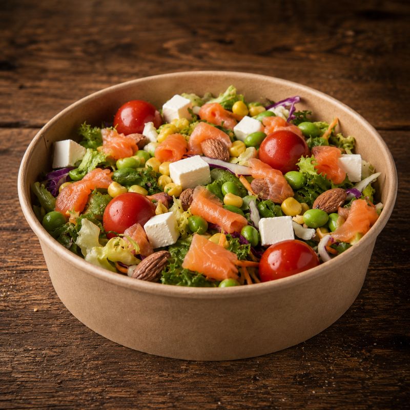 Salat med laks