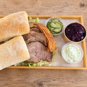 Flæskestegssandwich-kit for 2